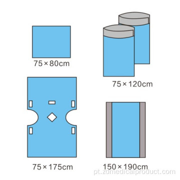 Novo conjunto de TUR não tecido para cortinas cirúrgicas